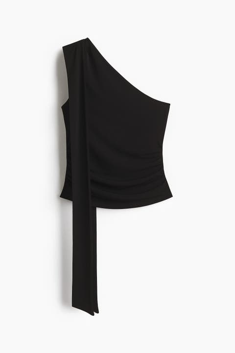 Draped One-shoulder Top