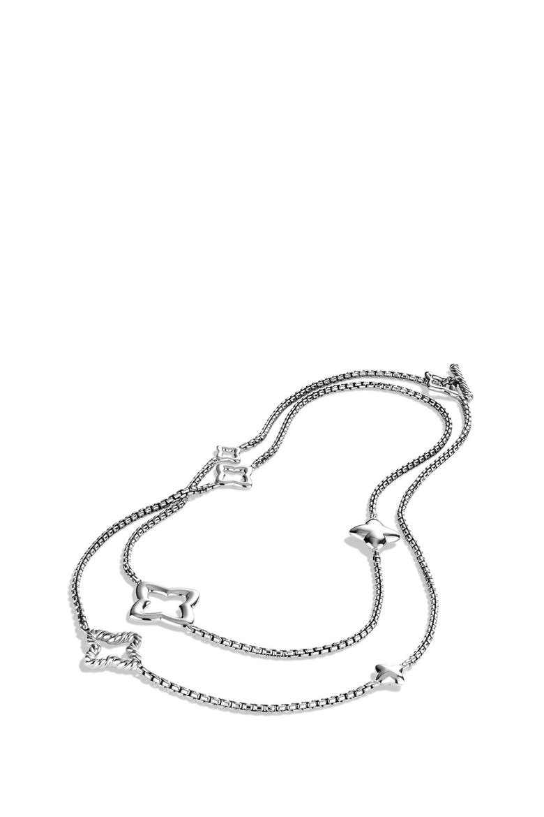 Quatrefoil Chain Necklace, Alternate, color, SILVER