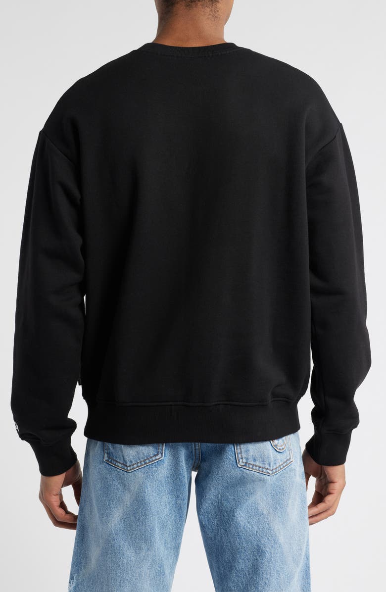 ICECREAM College Logo French Terry Crewneck Sweatshirt, Alternate, color, Black