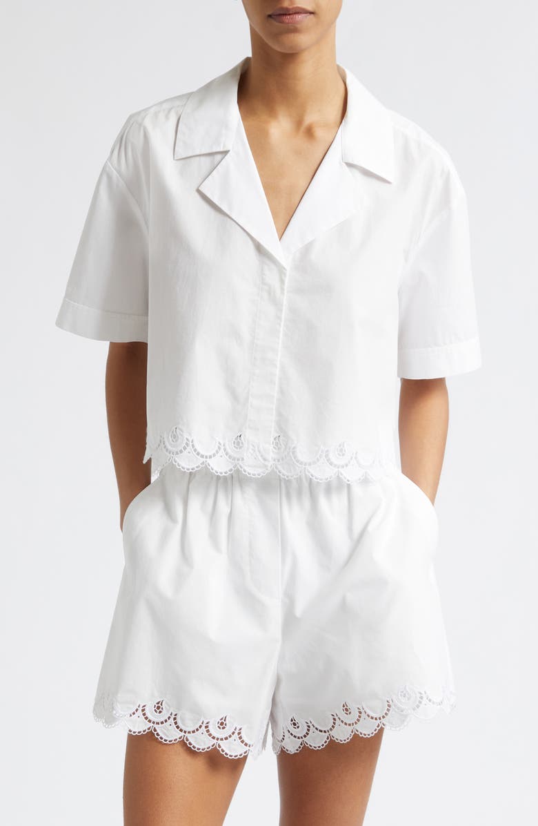 A.L.C. Gabrielle Eyelet Embroidery Woven Shirt, Main, color, White