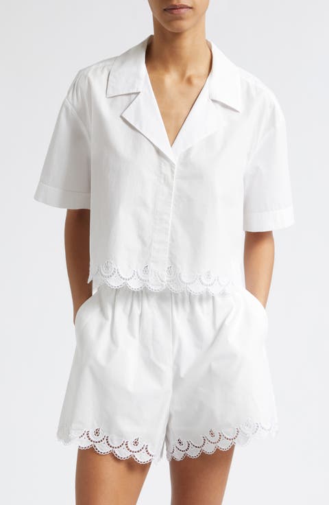 Gabrielle Eyelet Embroidery Woven Shirt