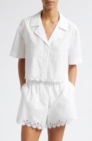 A.L.C. Gabrielle Eyelet Embroidery Woven Shirt