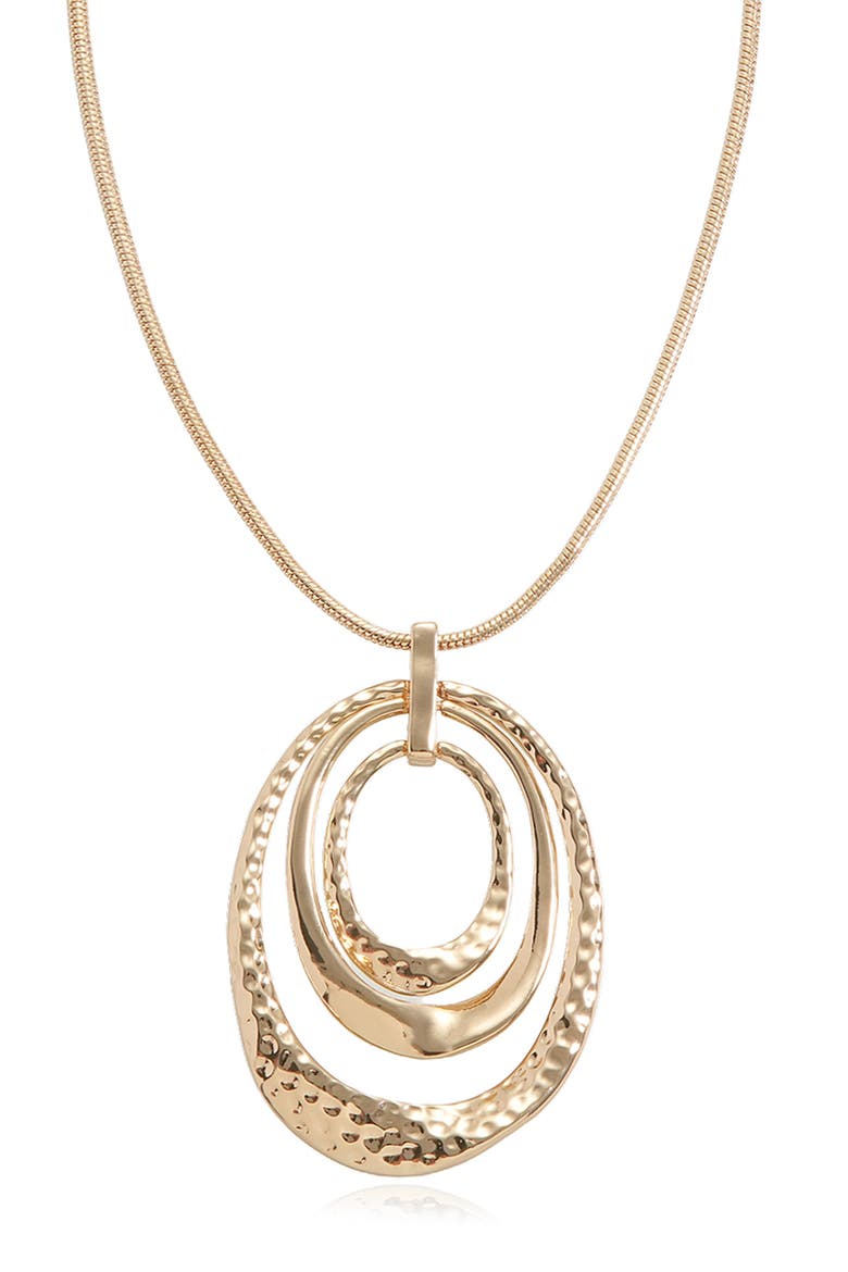 Large Oval Pendant Necklace, Alternate, color, GOLD