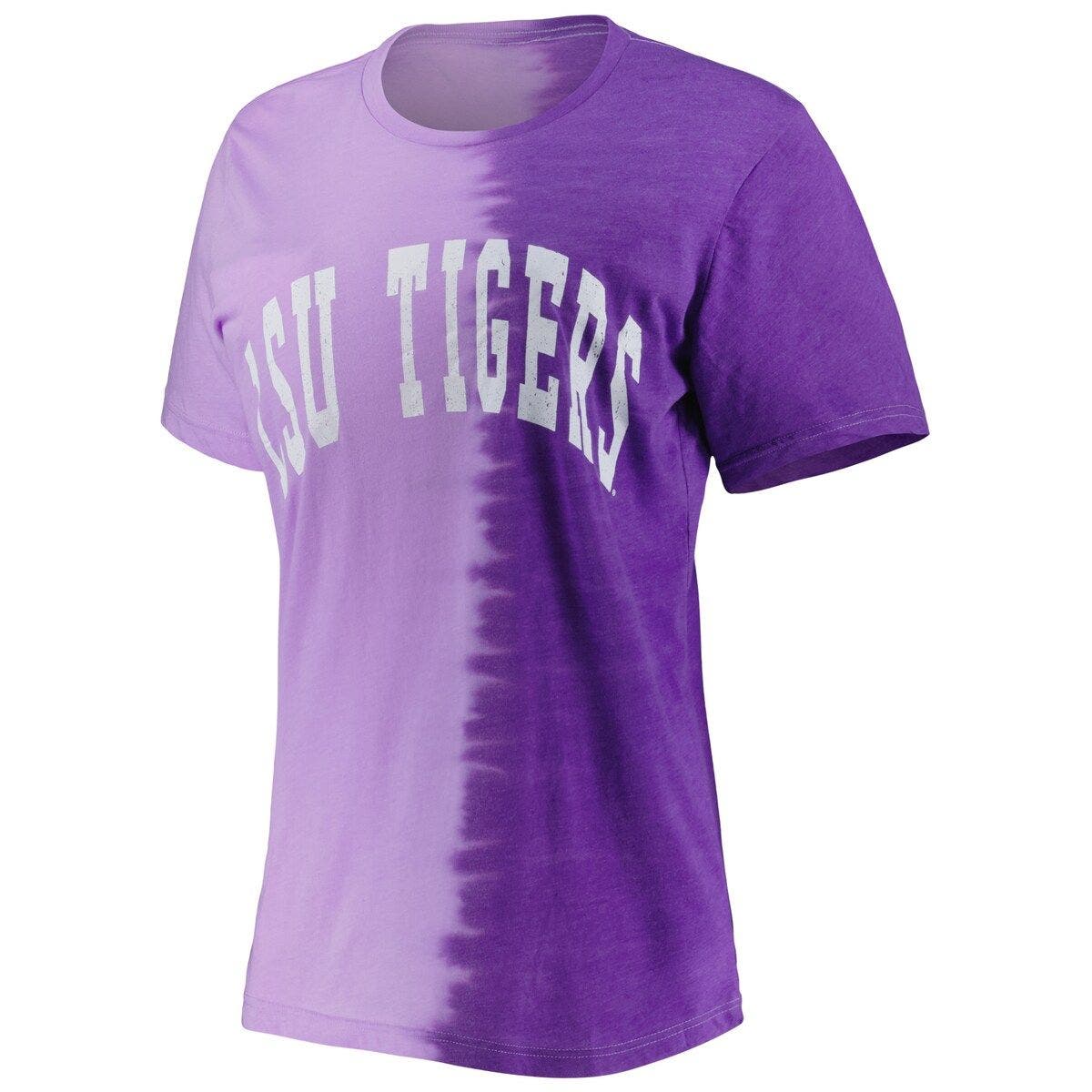 Women's Gameday Couture Purple LSU Tigers Find Your Groove Split-Dye T-Shirt - image 2