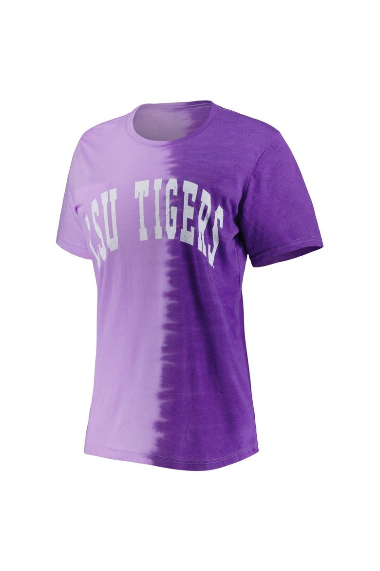 Women's Gameday Couture Purple LSU Tigers Find Your Groove Split-Dye T-Shirt, Alternate, color, Purple