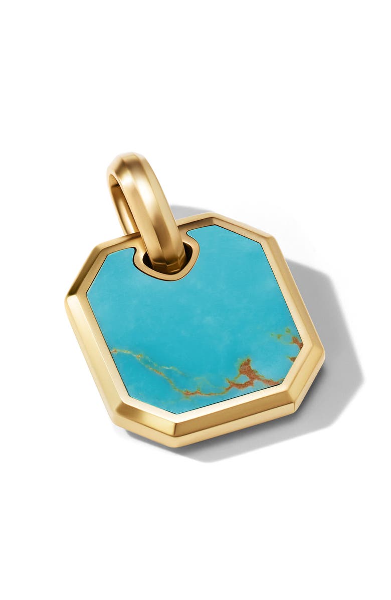 David Yurman Roman Amulet in 18K Yellow Gold with Turquoise, Alternate, color,