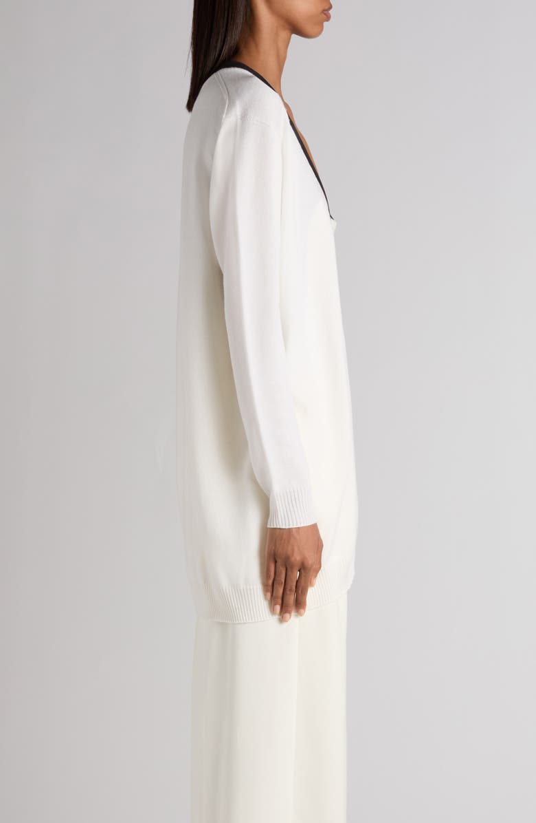 TOM FORD Contrast Trim Open Front Cardigan, Alternate, color, Sugar