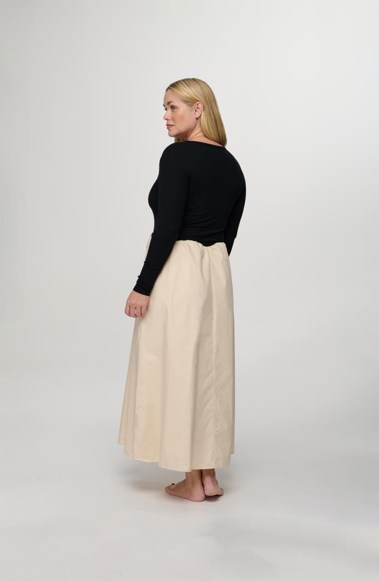 By Tess Collection Brynn Dress, Alternate, color, Black / Cream