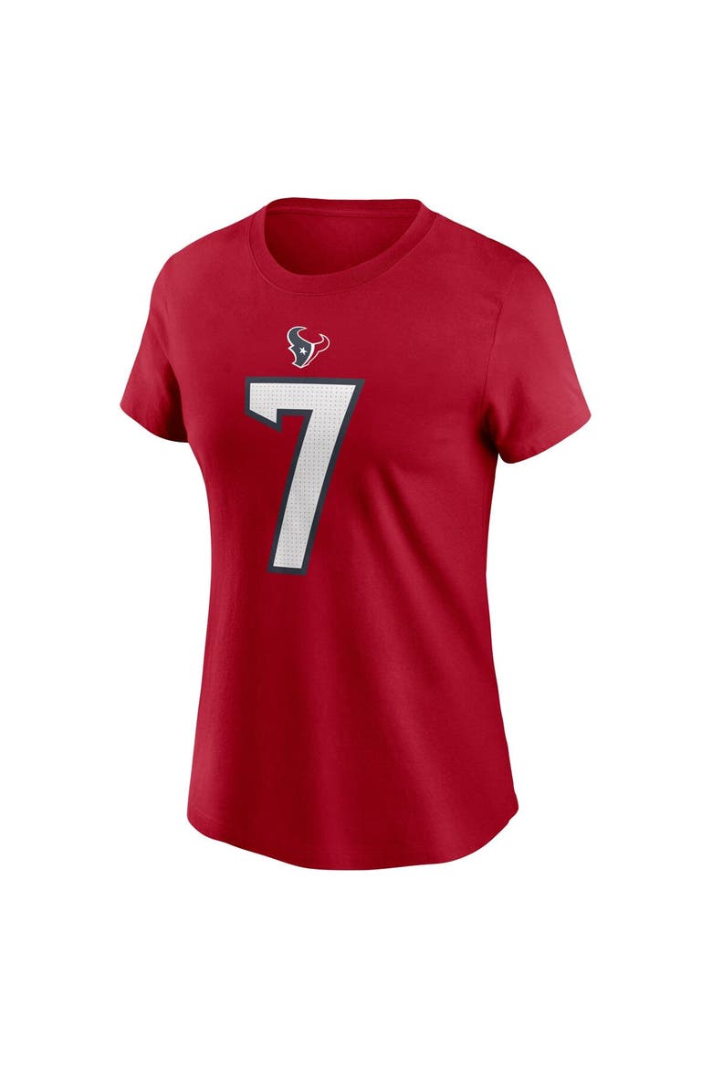 Women's Nike C.J. Stroud Red Houston Texans Player Name & Number T-Shirt, Alternate, color, Red