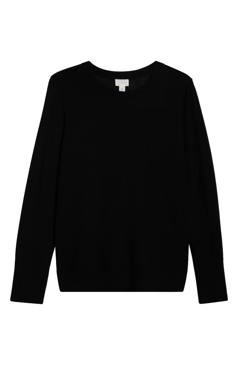 Caslon<sup>®</sup> Crewneck Sweater, Alternate, color, Black