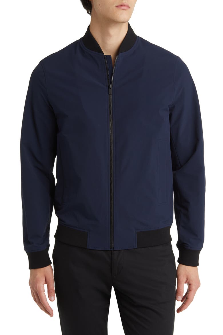 Brenton Stretch Bomber Jacket, Alternate, color, ECLIPSE