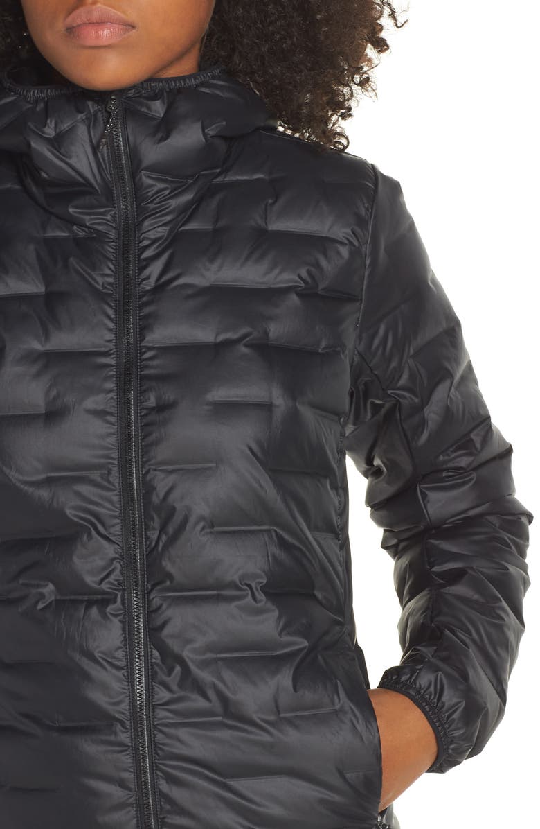 adidas Light Packable Hooded Down Jacket, Alternate, color, 