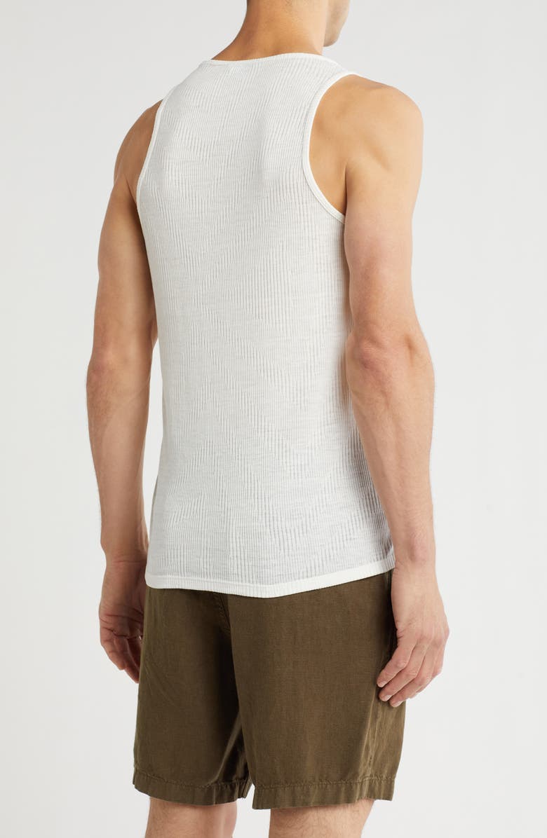 John Varvatos Lancer Burnout Rib Tank, Alternate, color, Salt