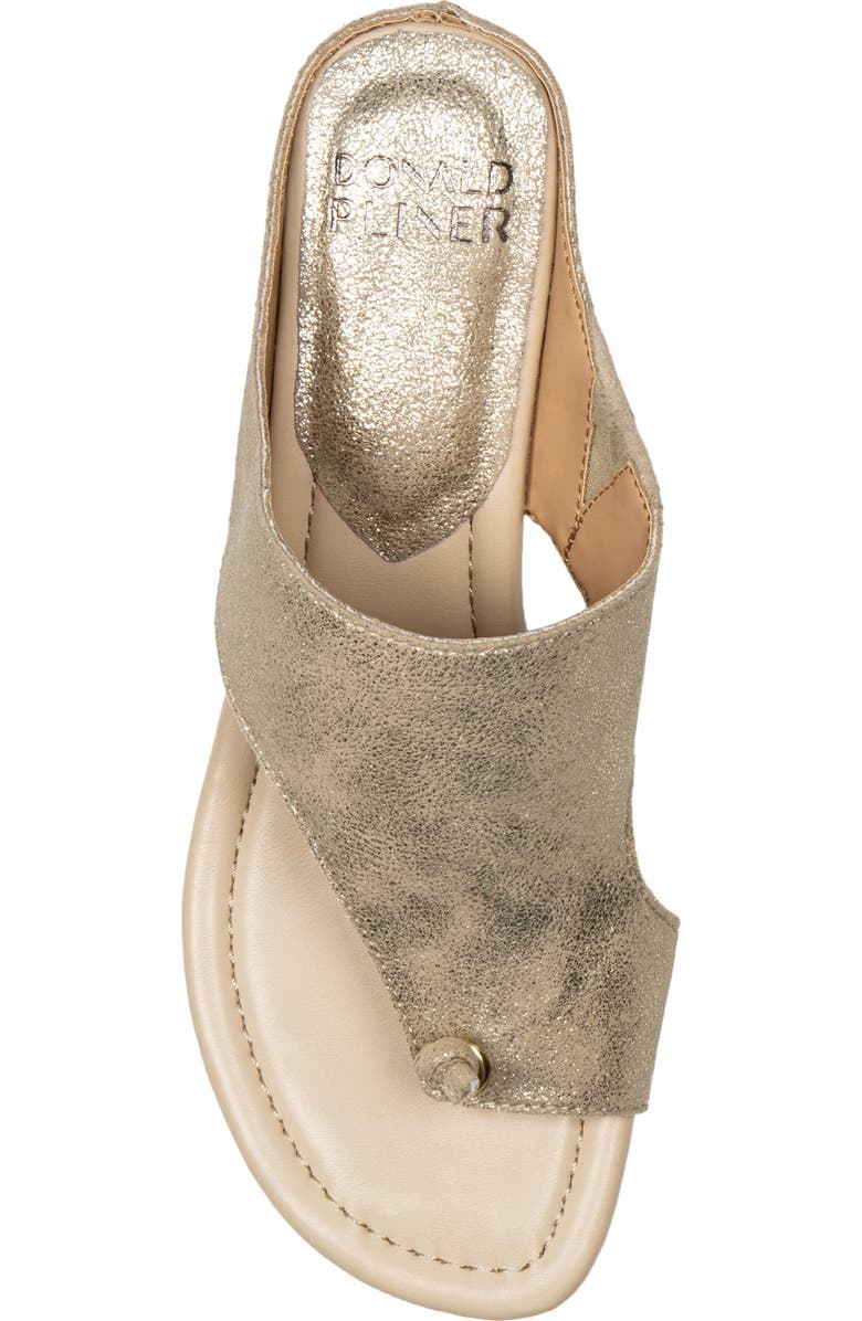 Donald Pliner Toe Loop Wedge Sandal, Alternate, color, Platino