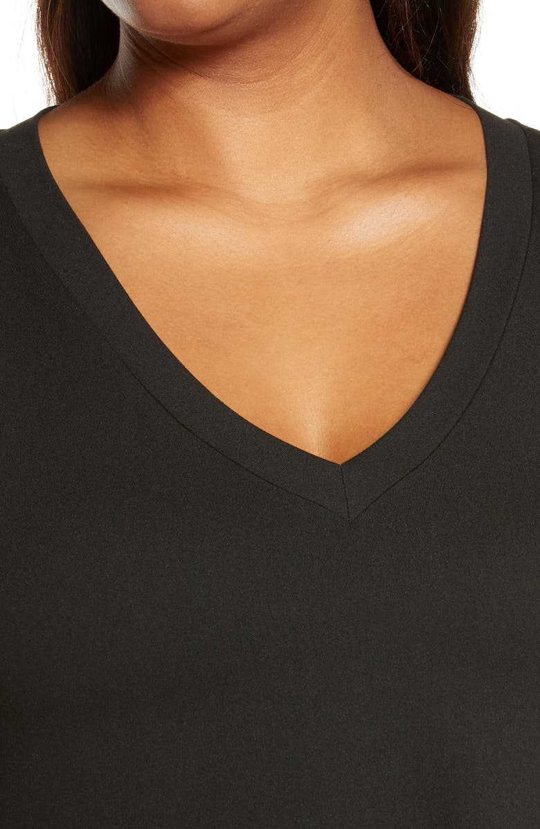 Bobeau Butter Knit V-Neck Top, Alternate, color, 