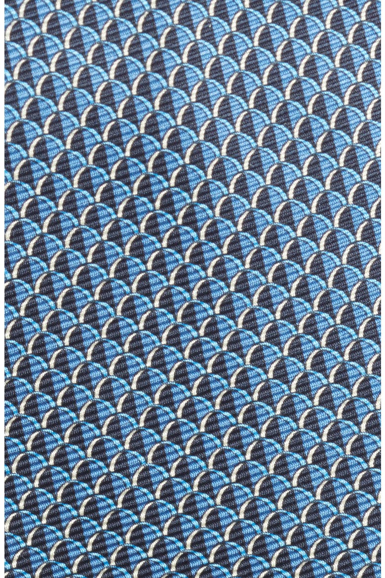 Geometric Silk Tie, Alternate, color, NAVY