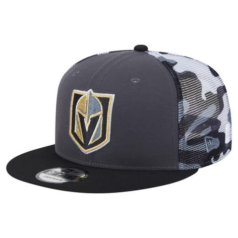 Men's New Era Gray/Black Vegas Golden Knights Camo Meshback 9FIFTY Snapback Hat