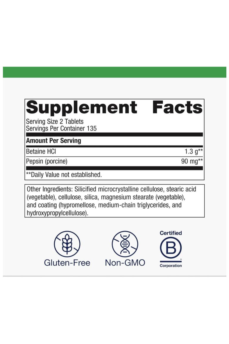 SpectraZyme Betaine HCl Digestive Support Capsules 270 Capsules, Alternate, color, None