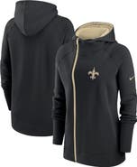 Nike Women's Nike  Black New Orleans Saints Asymmetrical Raglan Full-Zip Hoodie