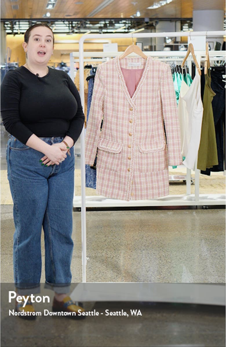 Premium Plaid Tweed Minidress, sales video thumbnail