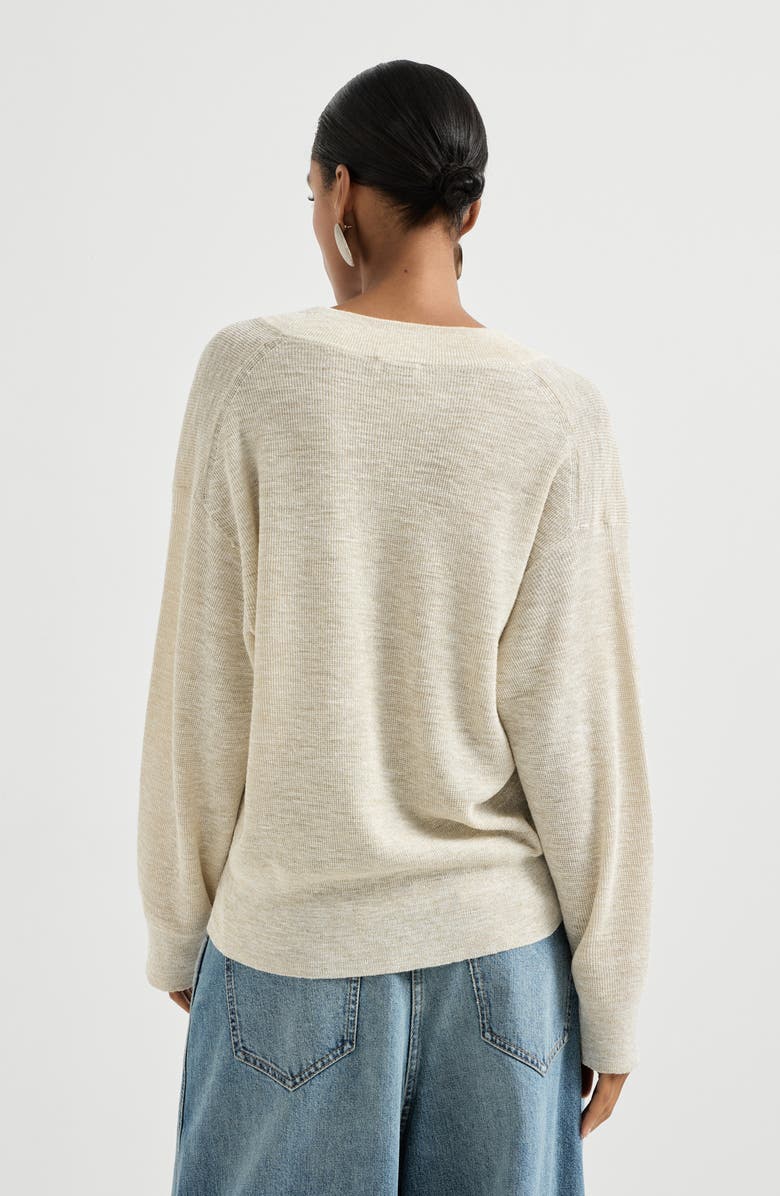 Brunello Cucinelli Linen sweater, Alternate, color, Military