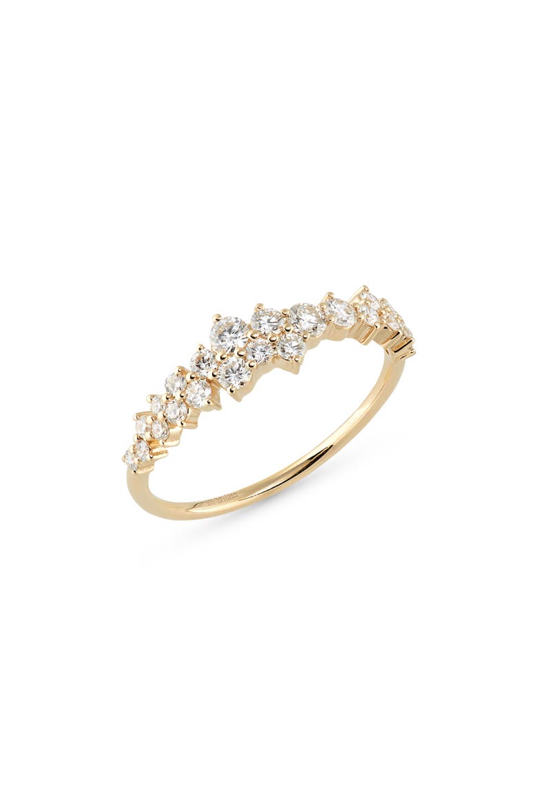 Diamond Cluster Ring, Main, color, YELLOW GOLD