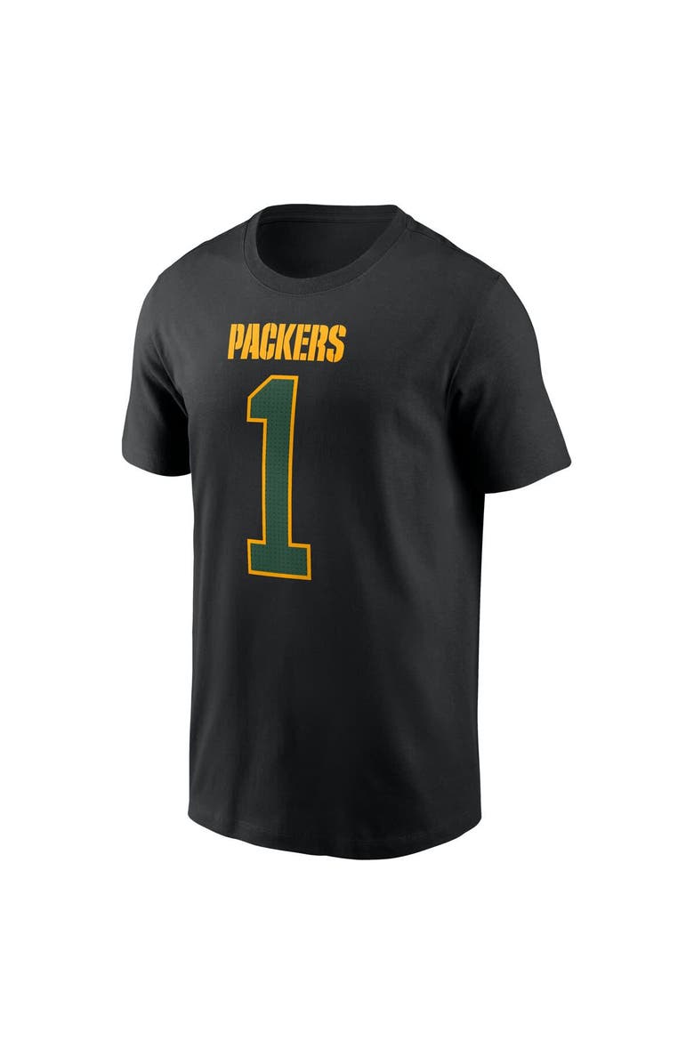 Nike Men's Nike Micah Parsons Black Green Bay Packers Carbon Name & Number T-Shirt, Alternate, color, Black