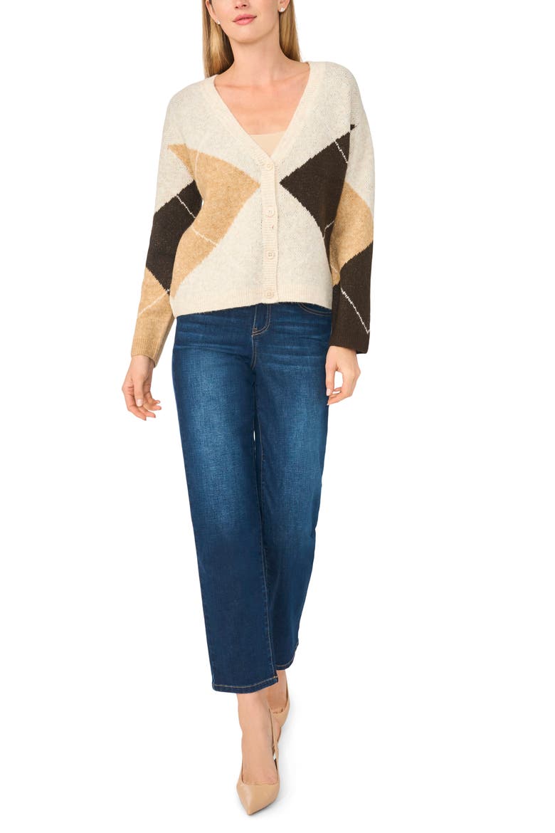 Argyle Cardigan, Alternate, color, MALTED