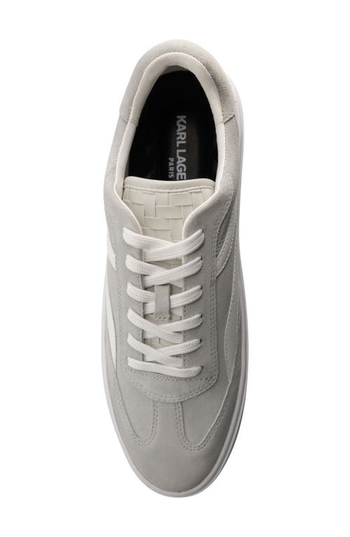 Karl Lagerfeld Suede Side-k Sneaker In Light Grey