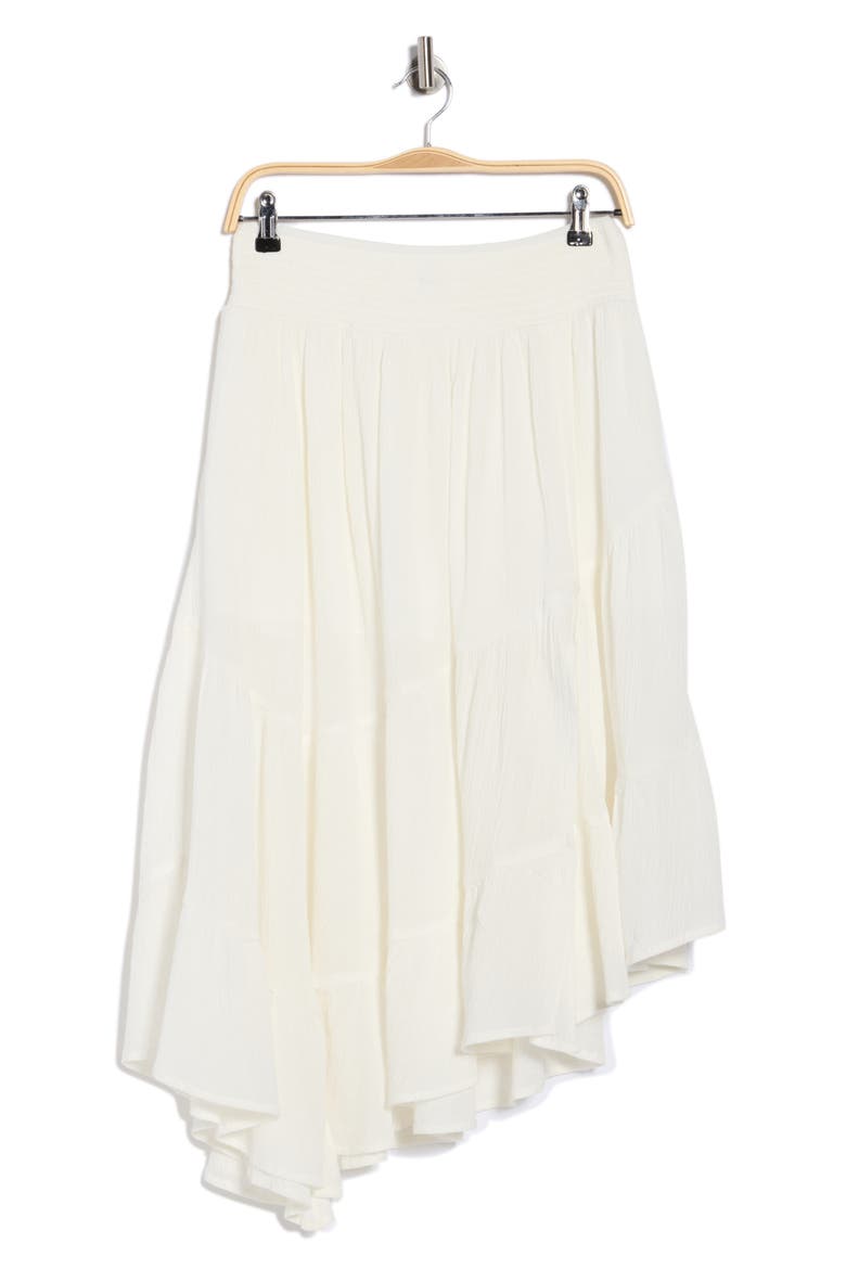 Tiered Asymmetric Skirt, Alternate, color, IVORY