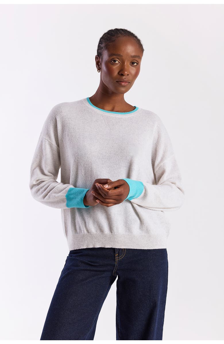 Brodie Pure Cashmere Coastal 100% Cashmere Sweater, Main, color, Haze