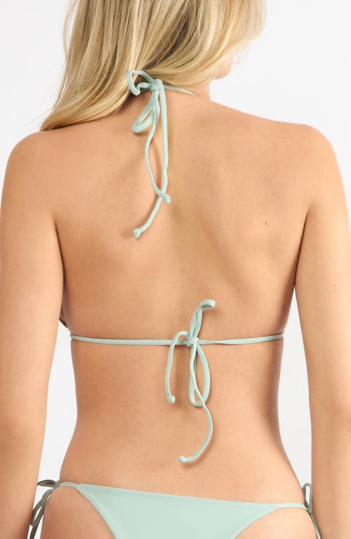 Viens Avec Moi Bayside Triangle Bikini Top In Green