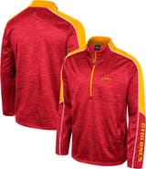 COLOSSEUM Men's Colosseum Cardinal Iowa State Cyclones Marled Half-Zip Jacket