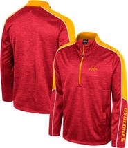 COLOSSEUM Men's Colosseum Cardinal Iowa State Cyclones Marled Half-Zip Jacket