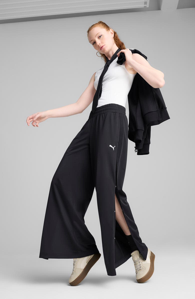 PUMA Low Rise Popper Side Snap Pants, Alternate, color, Puma Black