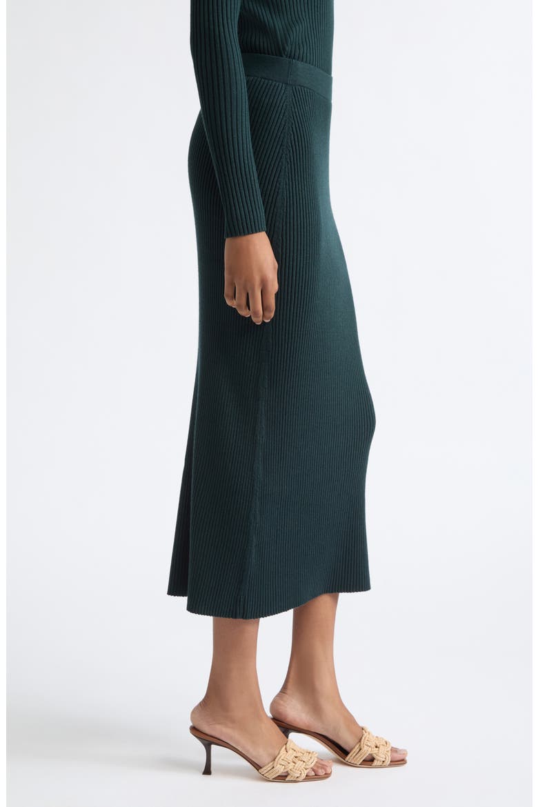 Valiant Merino Wool Straight Sweater Skirt, Alternate, color, BOTTLE GREEN