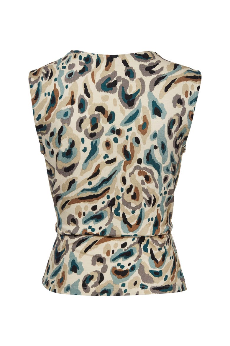 Wrap Look Top, Alternate, color, Sand Print