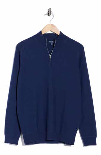 Voyager Cashmere and Silk Quarter Zip Sweater