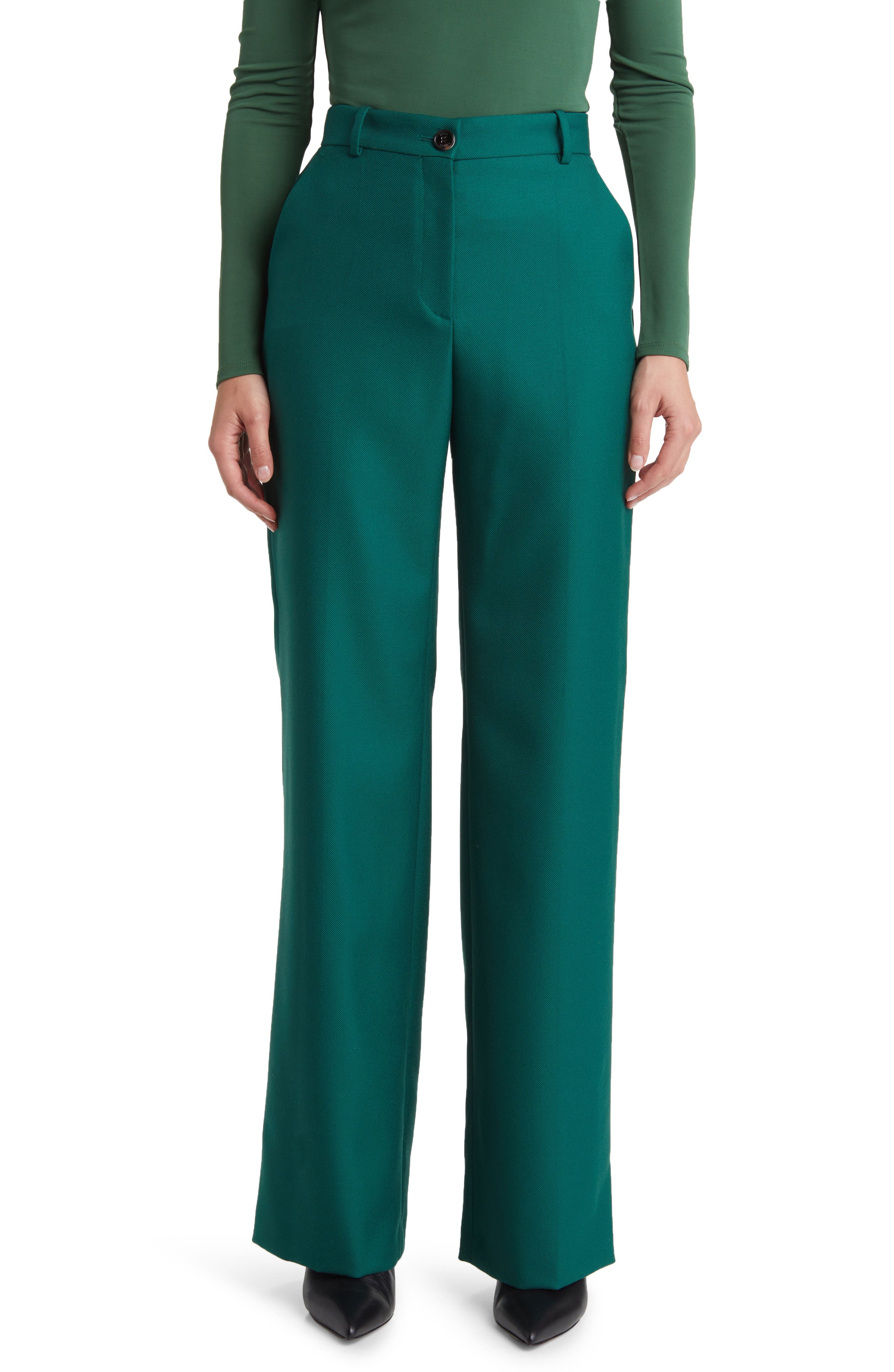 BOSS Tireka Virgin Wool Flare Trousers