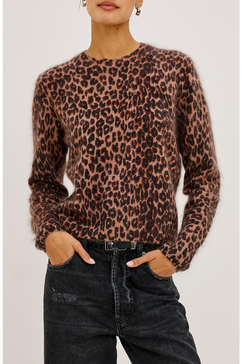 Sofia Wool and Cashmere Crewneck Sweater, Main, color, BROWN NALA