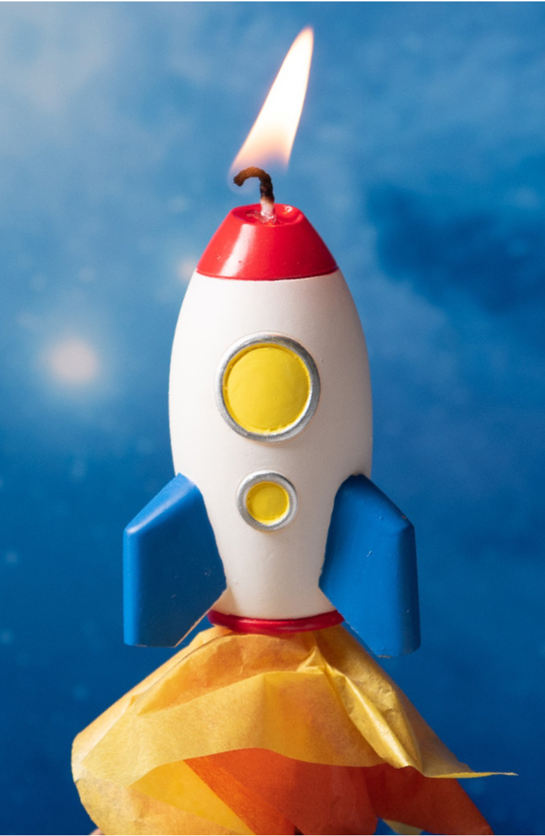 Southlake gifts Rocket Candle Cake Topper, Alternate, color, Rocket
