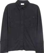 Courrèges Two Pocket Stretch Jersey Snap Front Shirt