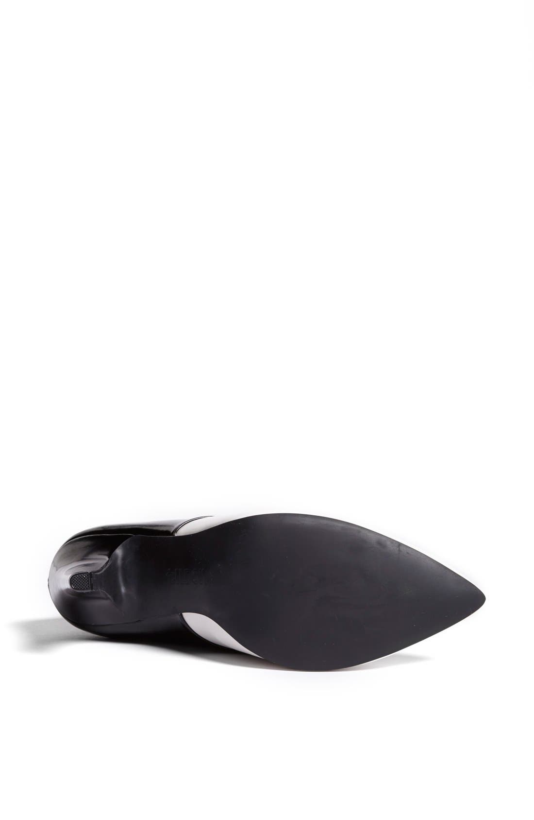 Pointy Toe Pump, Alternate, color, BLACK/ WHITE