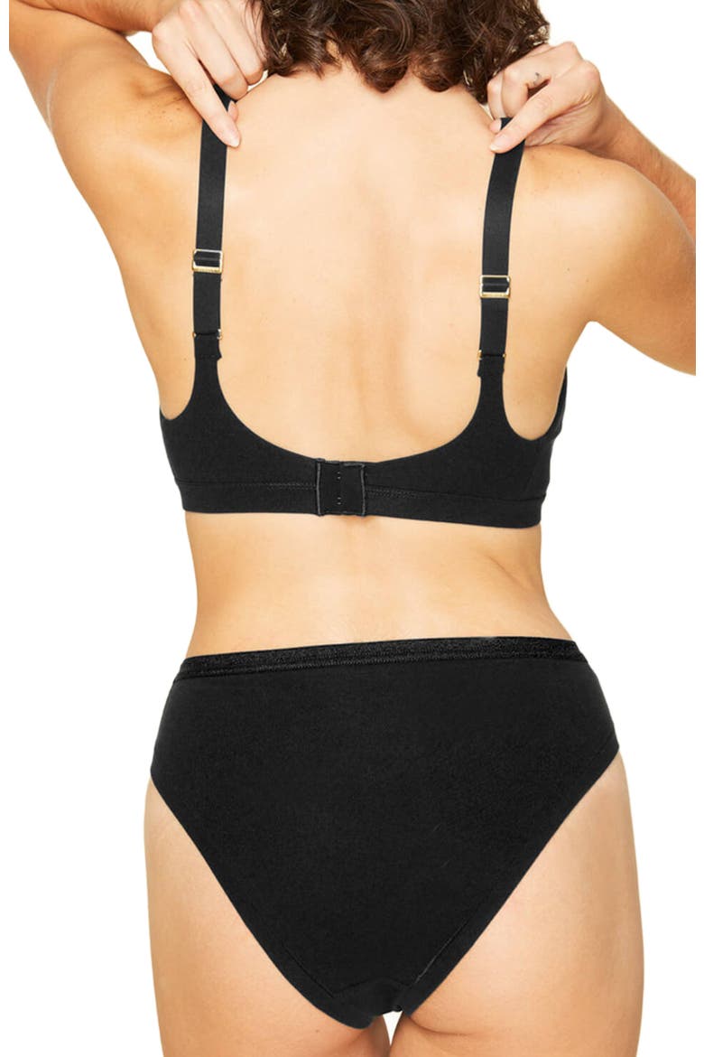 Keyhole Soft Bra, Alternate, color, Carbon
