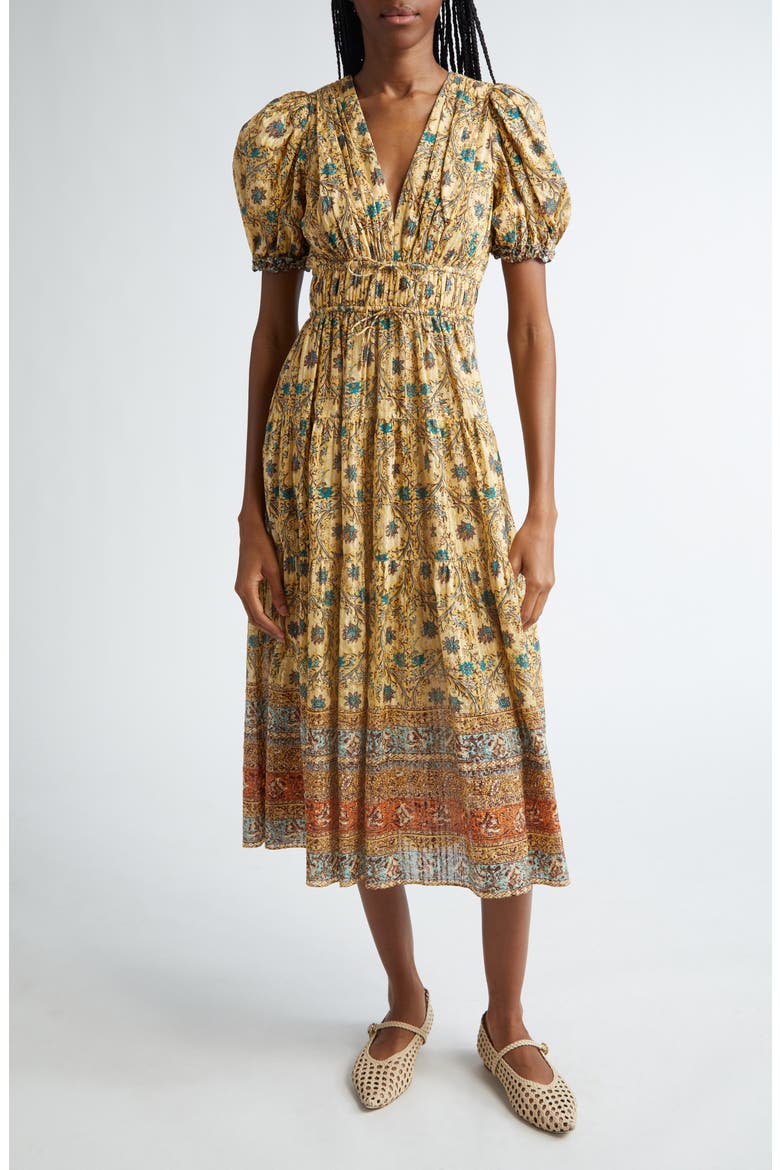 Ilana Midi Dress, Main, color, DAYLILY