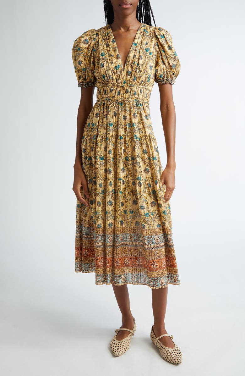 Ulla Johnson Ilana Midi Dress, Main, color, 