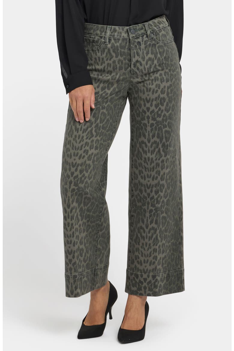 Teresa Wide Leg Ankle Jeans, Main, color, VINE LEAF LEOPARD