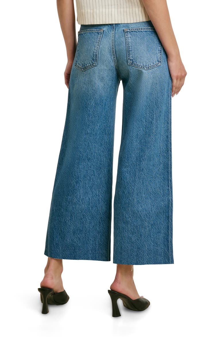 The Masha Raw Hem Super High Waist Crop Wide Leg Jeans, Alternate, color, CORTEZ