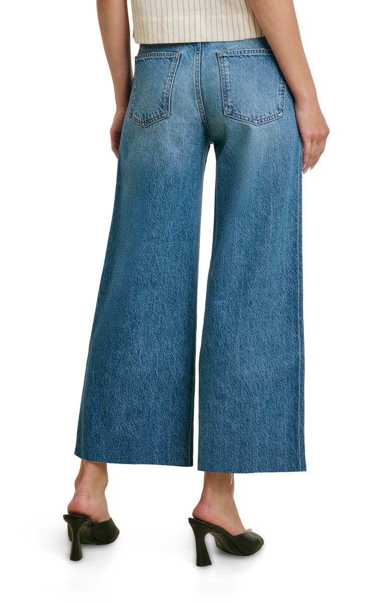 Favorite Daughter The Masha Raw Hem Super High Waist Crop Wide Leg Jeans, Alternate, color, Cortez