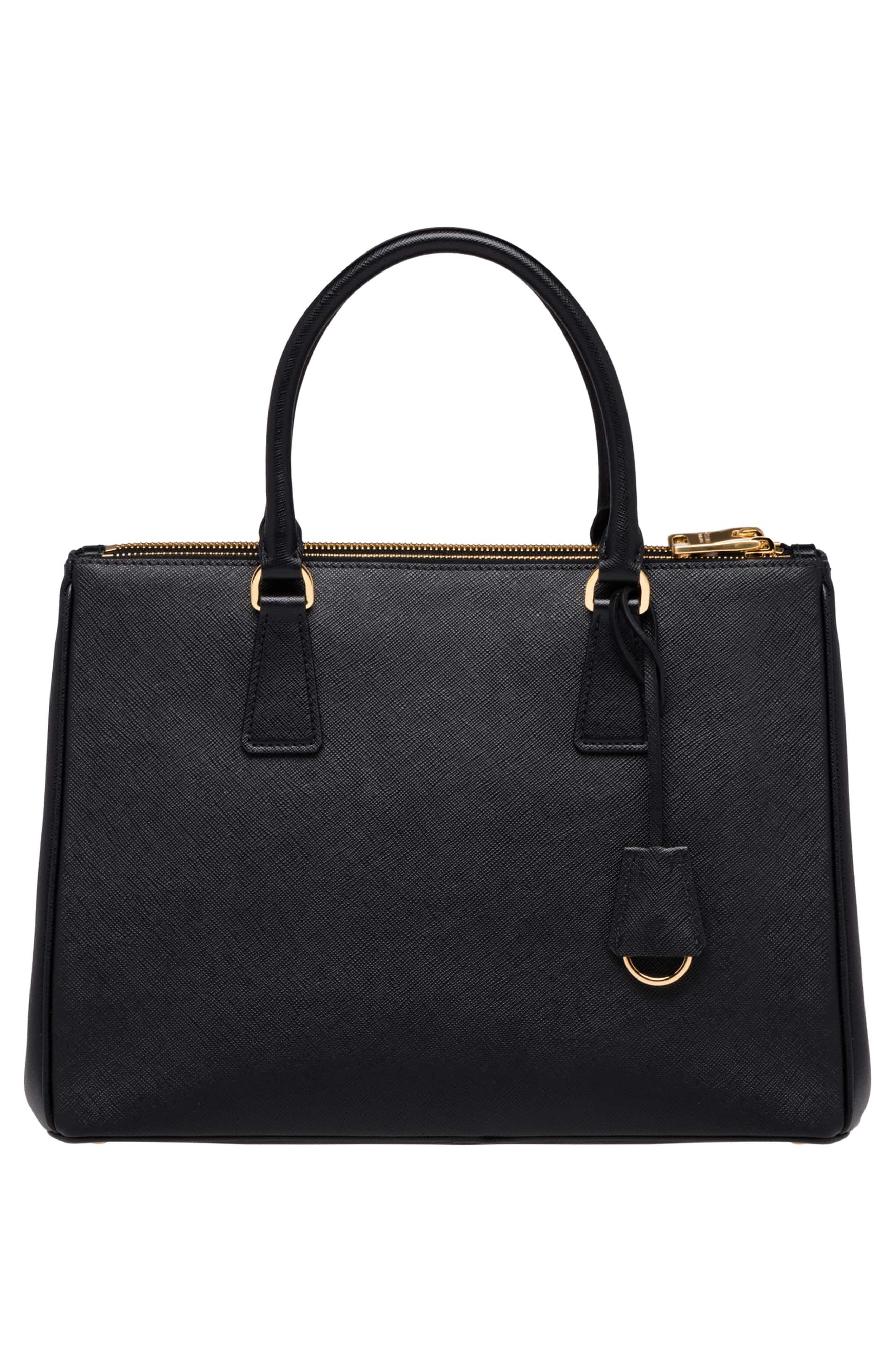 Medium Galleria Saffiano Leather Tote, Alternate, color, NERO